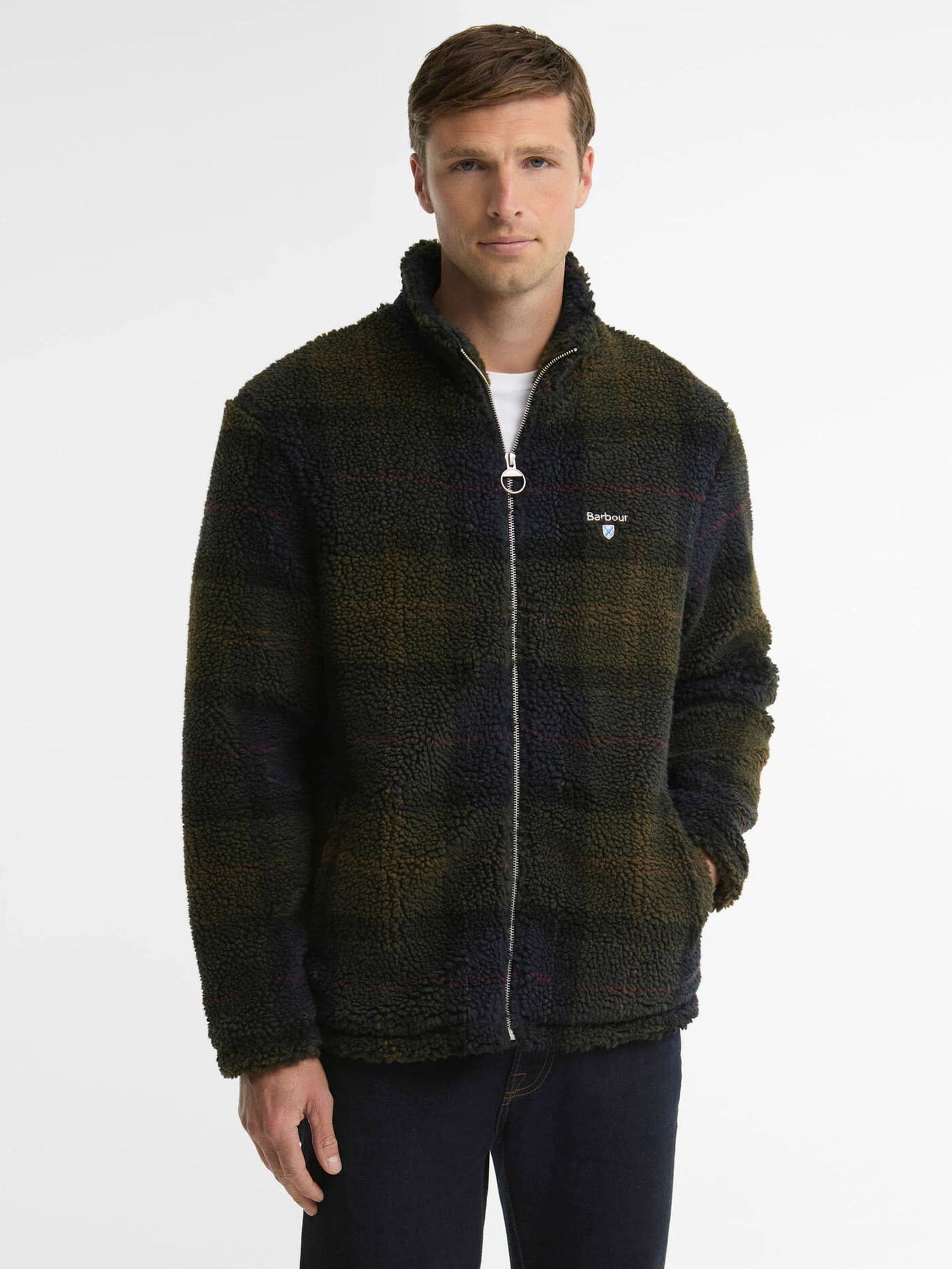 Barbour Men's Tartan Full-Zip Teddy Coat - Shw Clsc Tartan - Size 2XL - Image 2