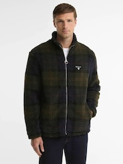 Barbour® Blue Tartan Fleece Zip Through Fleece Jacket - Image 1 of 6