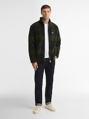 Barbour® Blue Tartan Fleece Zip Through Fleece Jacket - Image 3 of 6