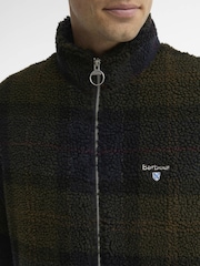 Barbour® Blue Tartan Fleece Zip Through Fleece Jacket - Image 5 of 6