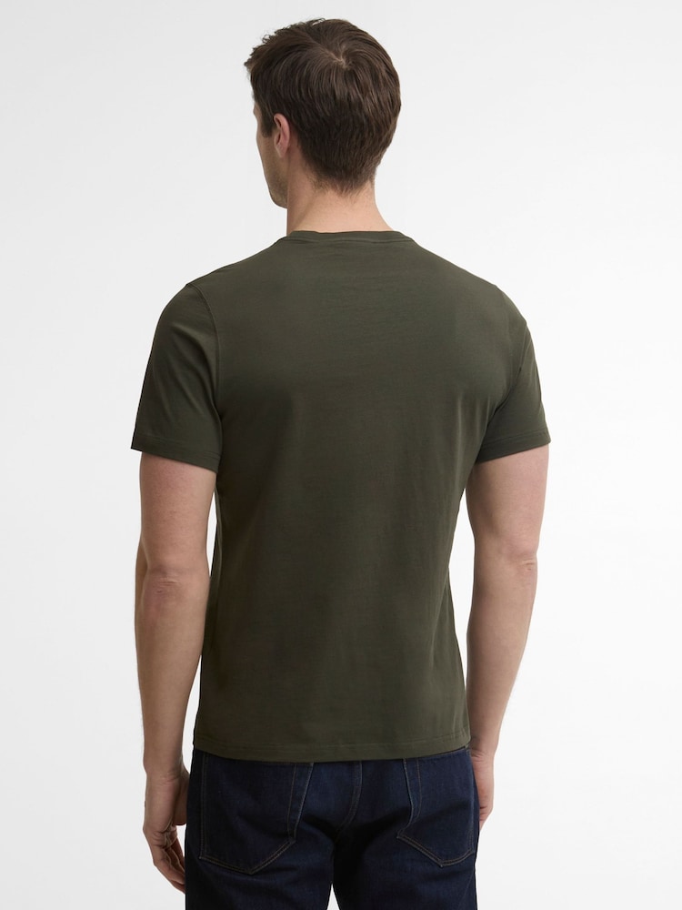 Grün - Barbour® Tartan Tailored Crest Logo T-Shirt - Bild 2 von 5