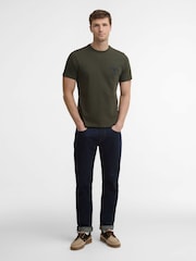 Grün - Barbour® Tartan Tailored Crest Logo T-Shirt - Bild 3 von 5