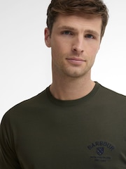 Grün - Barbour® Tartan Tailored Crest Logo T-Shirt - Bild 4 von 5