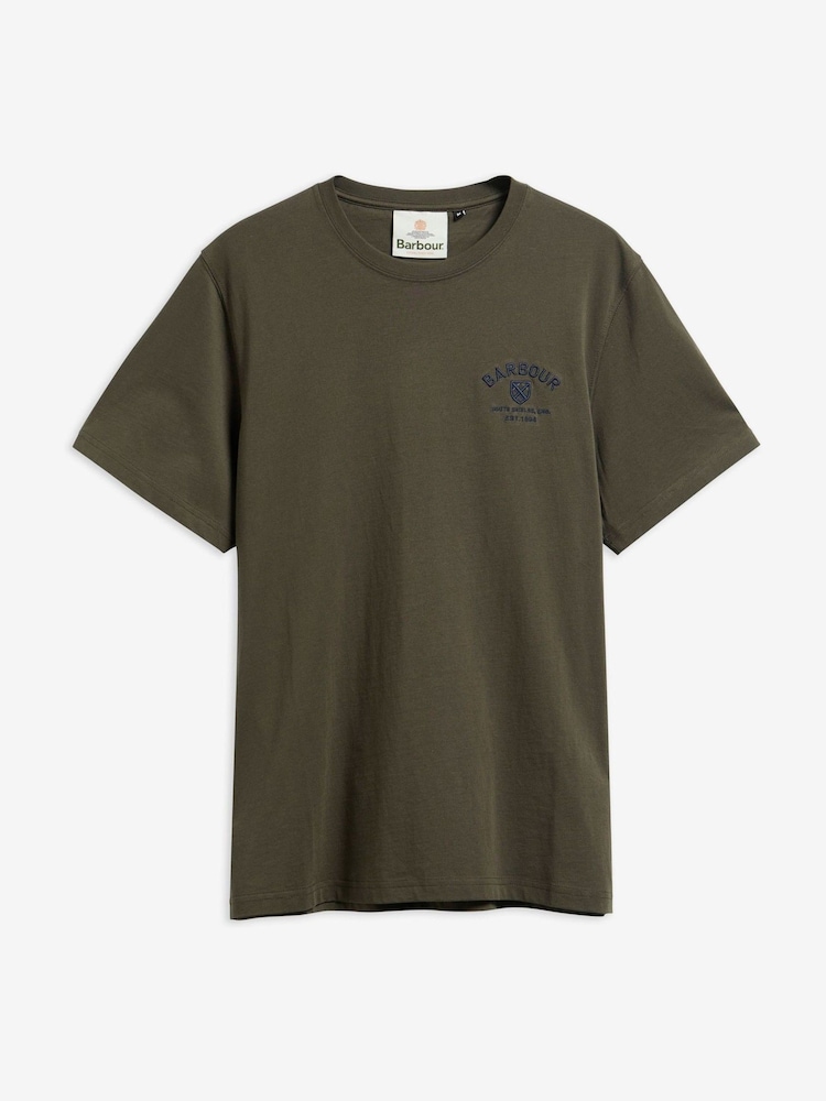 Grün - Barbour® Tartan Tailored Crest Logo T-Shirt - Bild 5 von 5