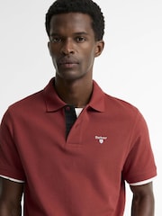 Barbour® Brown Short Sleeve Pique Polo Shirt - Image 4 of 5