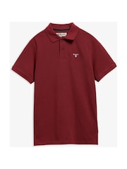 Barbour® Brown Short Sleeve Pique Polo Shirt - Image 5 of 5