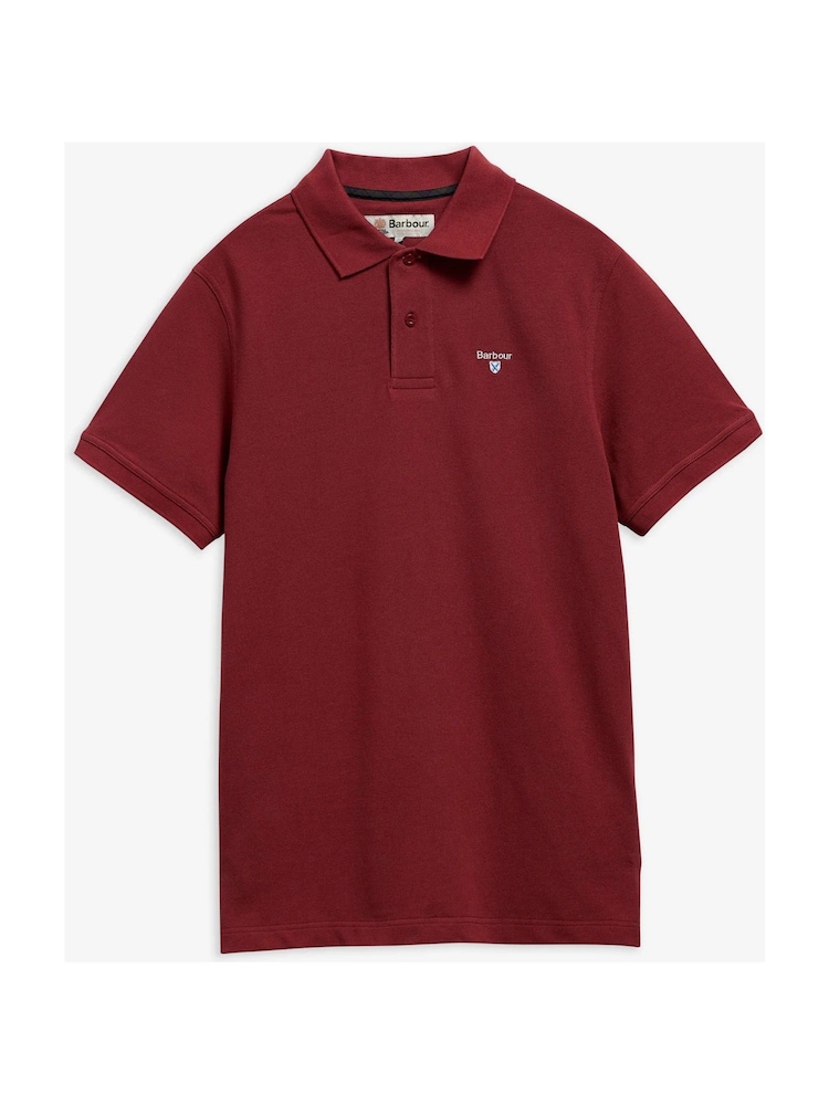 Barbour® Brown Short Sleeve Pique Polo Shirt - Image 5 of 5 Barbour® Brown Short Sleeve Pique Polo Shirt - Image 5 of 5