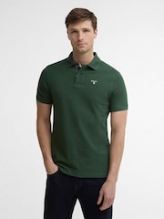 Barbour® Dark Green Short Sleeve Classic Polo Shirt - Image 1 of 5