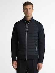 Barbour® Blue Thornton Quilted Zip Through Sweat Top - Image 1 of 6