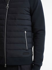 Barbour® Blue Thornton Quilted Zip Through Sweat Top - Image 5 of 6