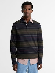 Blau - Barbour® Frith Tartan Stripe Rugby Shirt - Bild 1 von 6