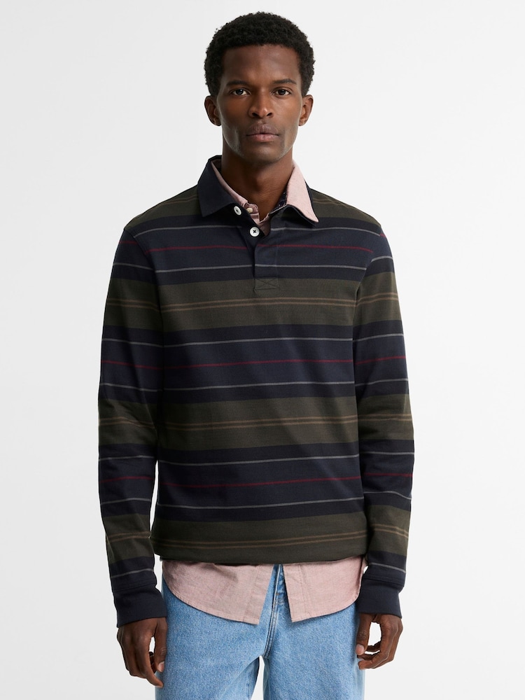 Blau - Barbour® Frith Tartan Stripe Rugby Shirt - Bild 1 von 6 Blau - Barbour® Frith Tartan Stripe Rugby Shirt - Bild 1 von 6