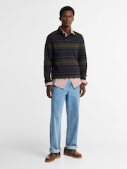 Blau - Barbour® Frith Tartan Stripe Rugby Shirt - Bild 3 von 6