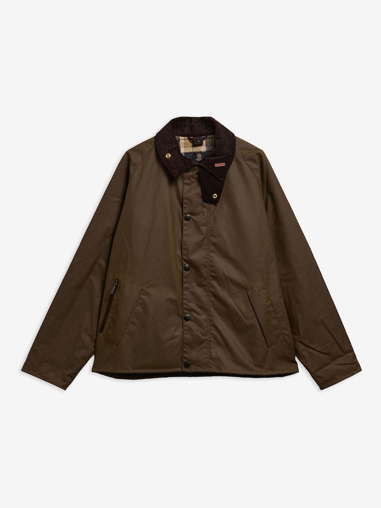 Barbour® Brown Icons Transport Wax Jacket - Image 7 of 7