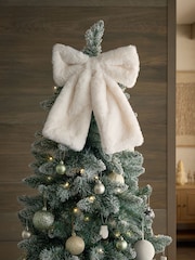 Faux Fur Bow Tree Topper - Imagen 1 de 4