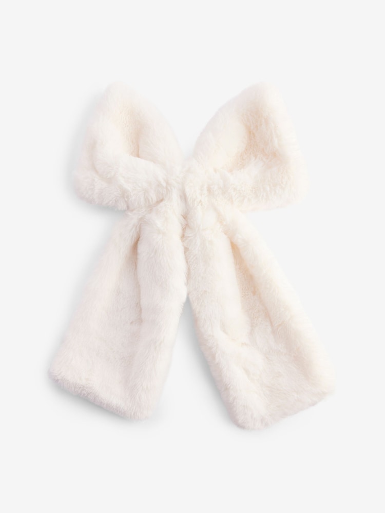 Faux Fur Bow Tree Topper - Imagen 2 de 4