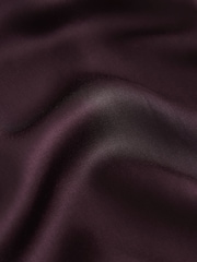 Wine Satin Short Sleeve Top - Image 6 of 7