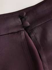 Wine Satin Short Sleeve Top - Image 7 of 7