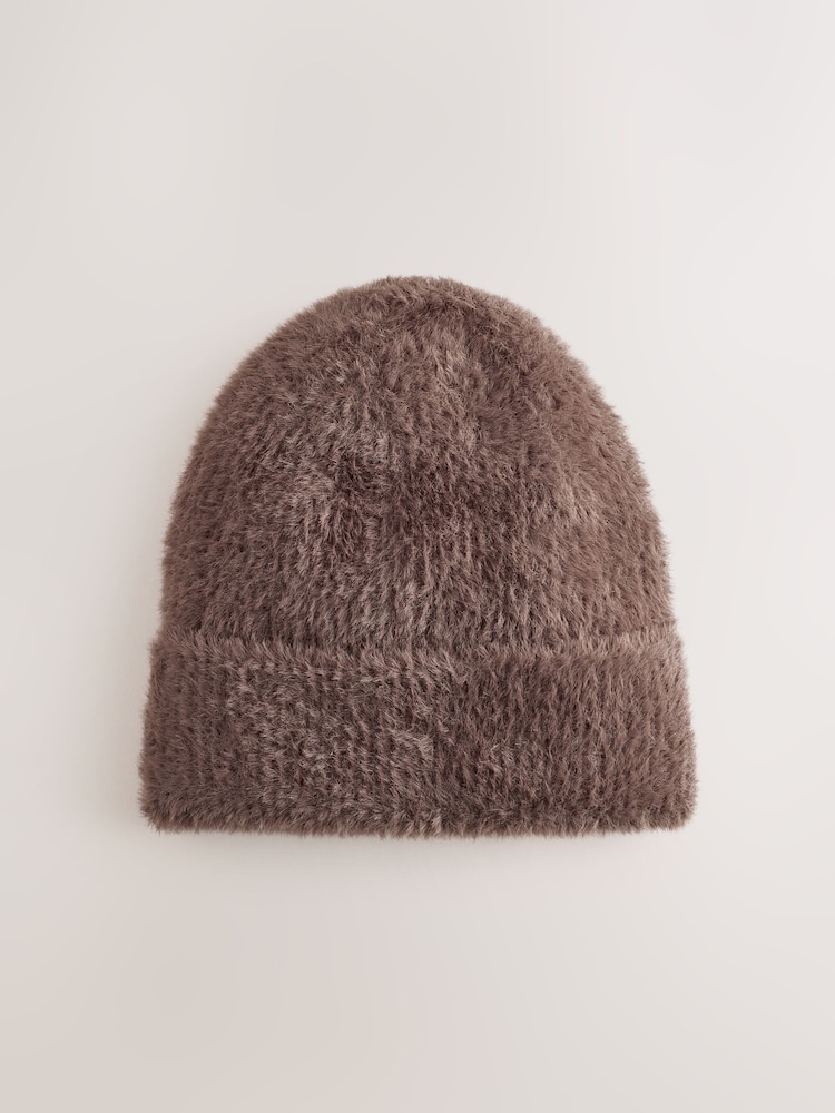 Chocolate Brown Feather Beanie (1-16yrs) - Image 1 of 3 Chocolate Brown Feather Beanie (1-16yrs) - Image 1 of 3