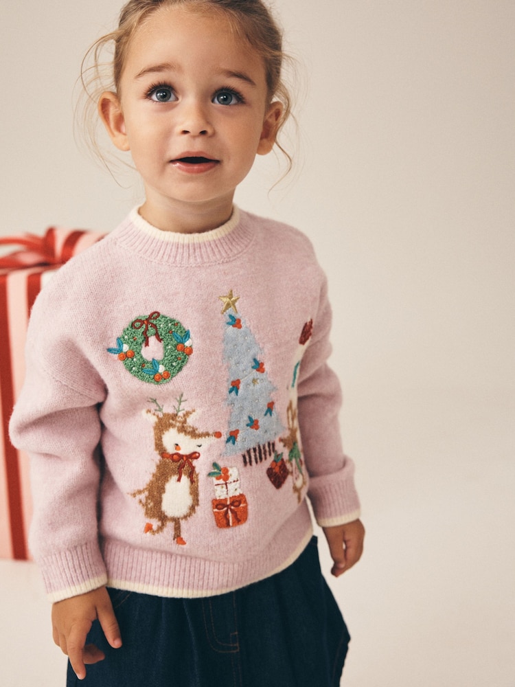 Purple Jolly scene - Рождественский джемпер (3mths-7yrs) - Изображение 1 8 Purple Jolly scene - Рождественский джемпер (3mths-7yrs) - Изображение 1 8