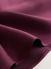 Wine Textured Satin Short Sleeve Twist Front Top - Image 6 of 7