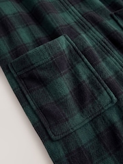 Green Check Zip Up Borg Dressing Gown - Image 4 of 4