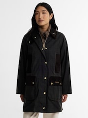 Barbour® Green Tartan Reimagined Icons Tartan Modern Beaufort Wax Jacket - Image 1 of 5