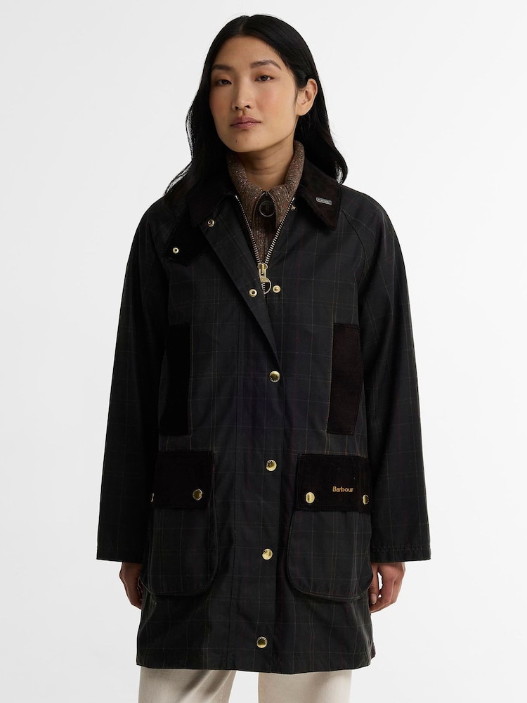 Barbour® Green Tartan Reimagined Icons Tartan Modern Beaufort Wax Jacket - Image 1 of 5 Barbour® Green Tartan Reimagined Icons Tartan Modern Beaufort Wax Jacket - Image 1 of 5