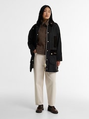 Barbour® Green Tartan Reimagined Icons Tartan Modern Beaufort Wax Jacket - Image 2 of 5