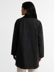Barbour® Green Tartan Reimagined Icons Tartan Modern Beaufort Wax Jacket - Image 3 of 5