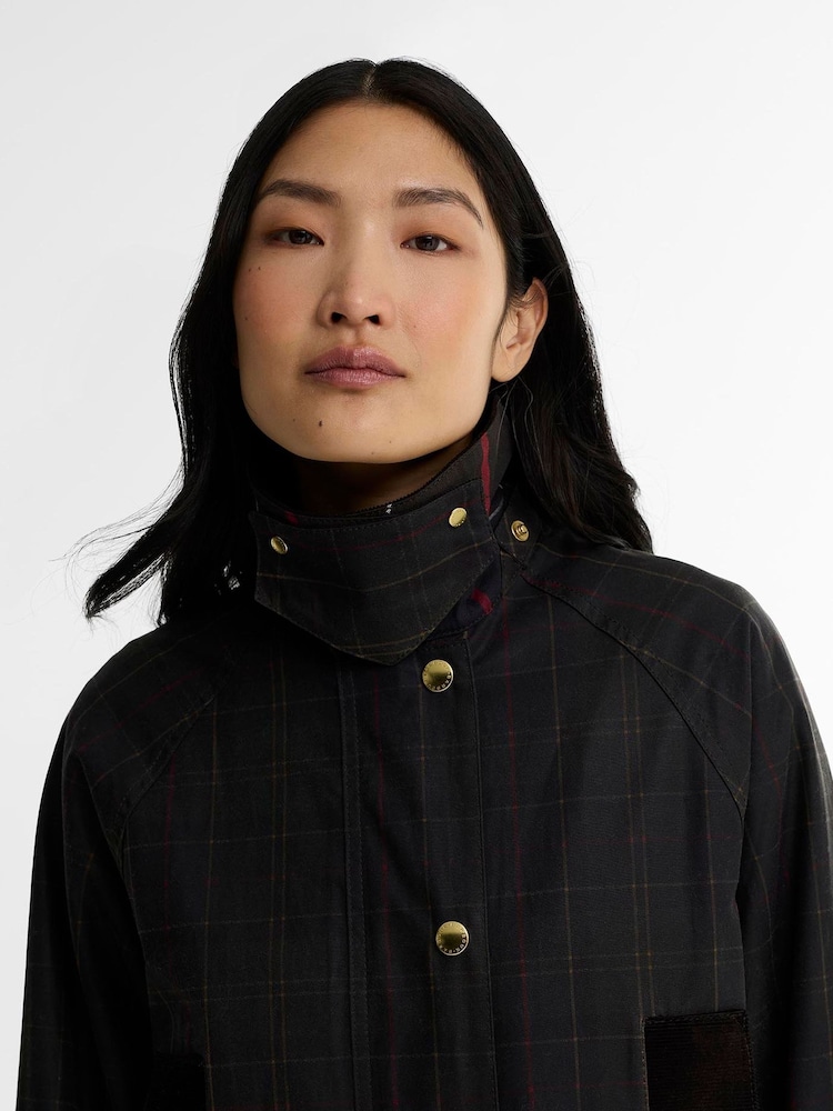 Barbour® Green Tartan Reimagined Icons Tartan Modern Beaufort Wax Jacket - Image 5 of 5 Barbour® Green Tartan Reimagined Icons Tartan Modern Beaufort Wax Jacket - Image 5 of 5
