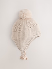 Champagne Gold Bow Trapper Hat (3mths-13yrs) - Image 1 of 3