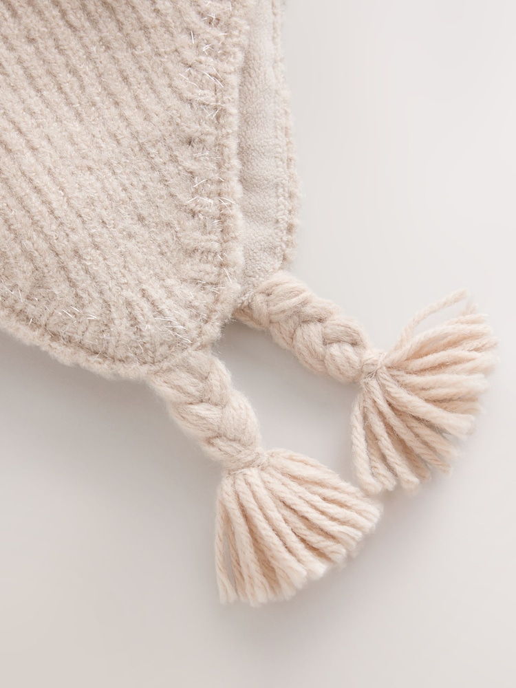 Champagne Gold Bow Trapper Hat (3mths-13yrs) - Image 3 of 3 Champagne Gold Bow Trapper Hat (3mths-13yrs) - Image 3 of 3