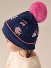 Navy Characters Pom Beanie Hat (3mths-16yrs) - Image 2 of 6