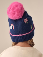 Navy Characters Pom Beanie Hat (3mths-16yrs) - Image 3 of 6