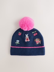 Navy Characters Pom Beanie Hat (3mths-16yrs) - Image 4 of 6