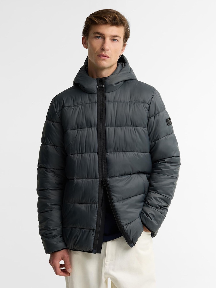 Barbour International Grey Bobber Puffer Jacket - Image 1 of 6