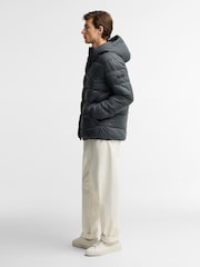 Barbour International Grey Bobber Puffer Jacket - Image 4 of 6