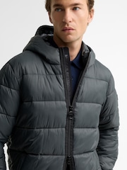 Barbour International Grey Bobber Puffer Jacket - Image 5 of 6