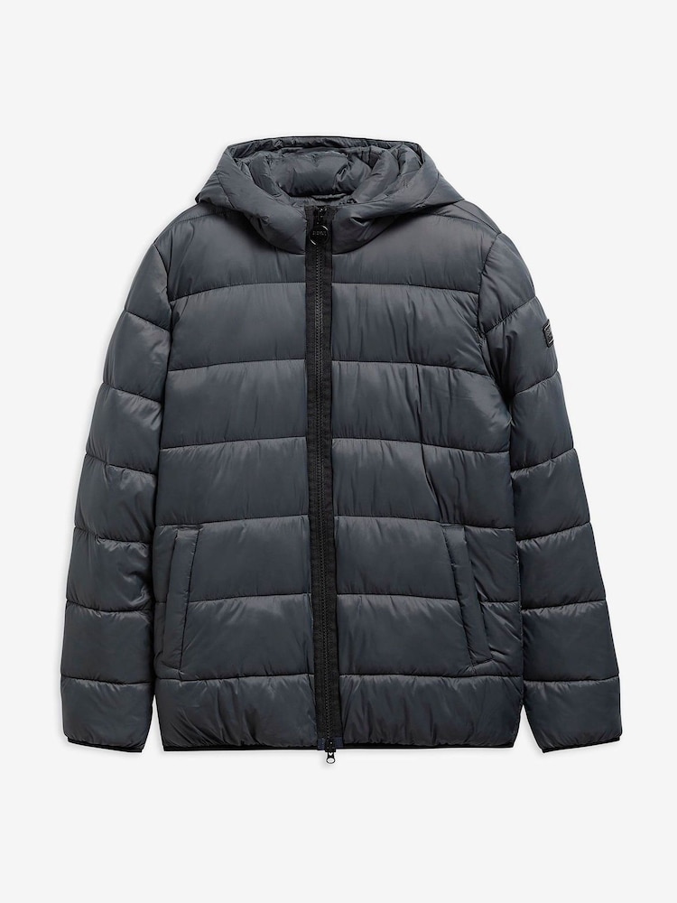 Barbour International Grey Bobber Puffer Jacket - Image 6 of 6
