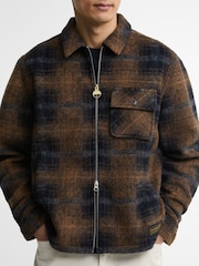 Barbour International Blue Oswald Fleece Overshirt - Image 4 of 6