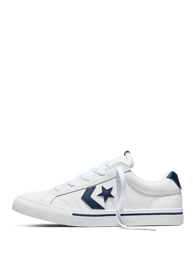 Converse White/Black Sport Casual Low Trainers - Image 2 of 5