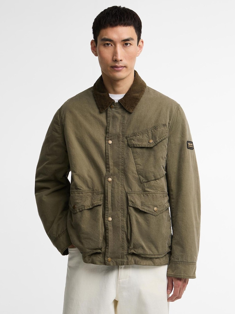 سترة شتوية شكل شمعي بنمط باهت مناسبة للتجول من Barbour International - صورة 1 من 7