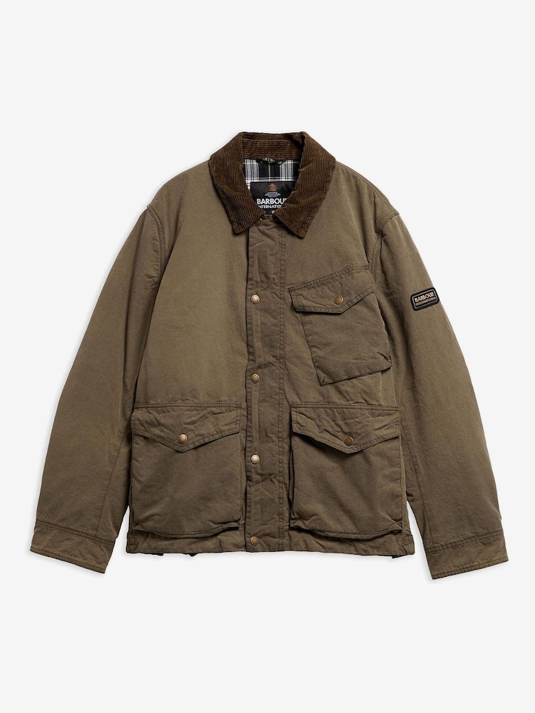 سترة شتوية شكل شمعي بنمط باهت مناسبة للتجول من Barbour International - صورة 7 من 7