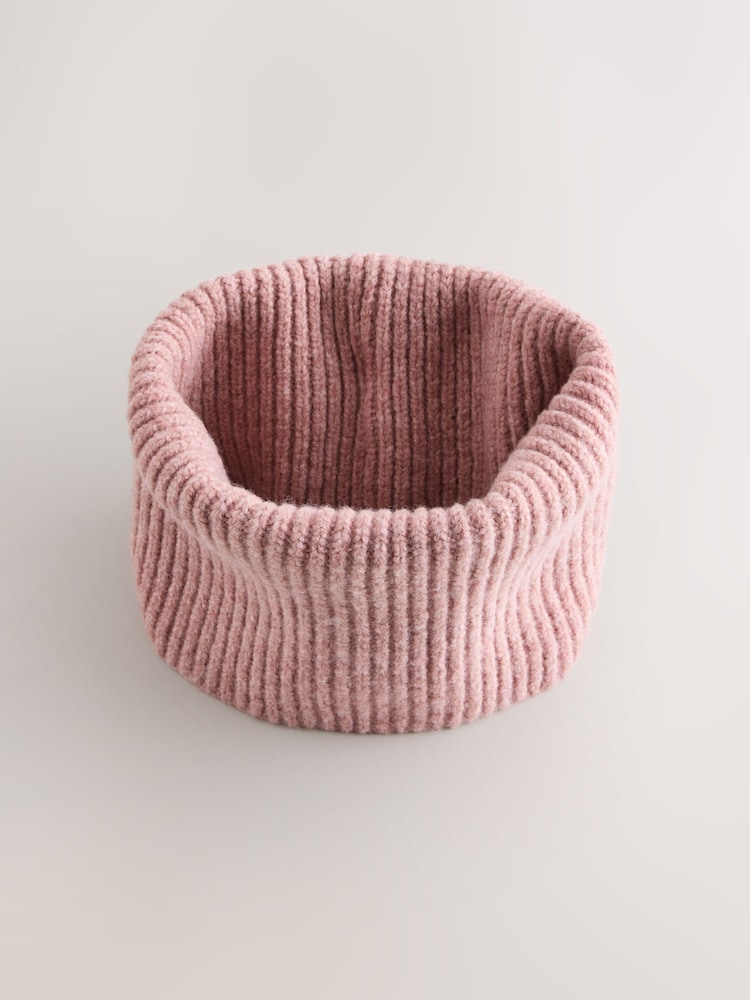 Blush Pink Cosy Knitted Snood (1-16yrs) - Image 1 of 4