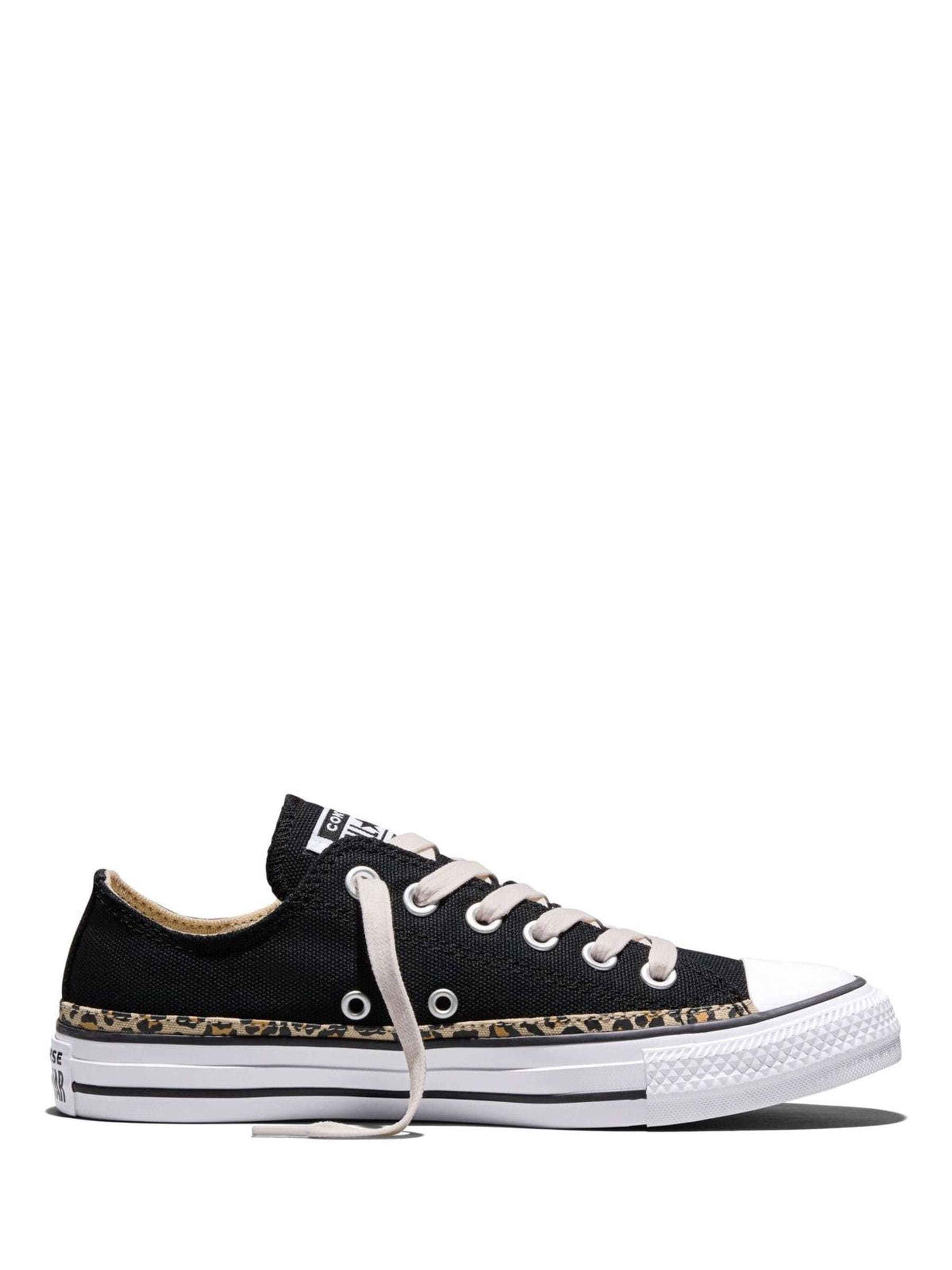Select★Shop Buy Converse Black Leopard Chuck Taylor All Star Trim Low Trainers