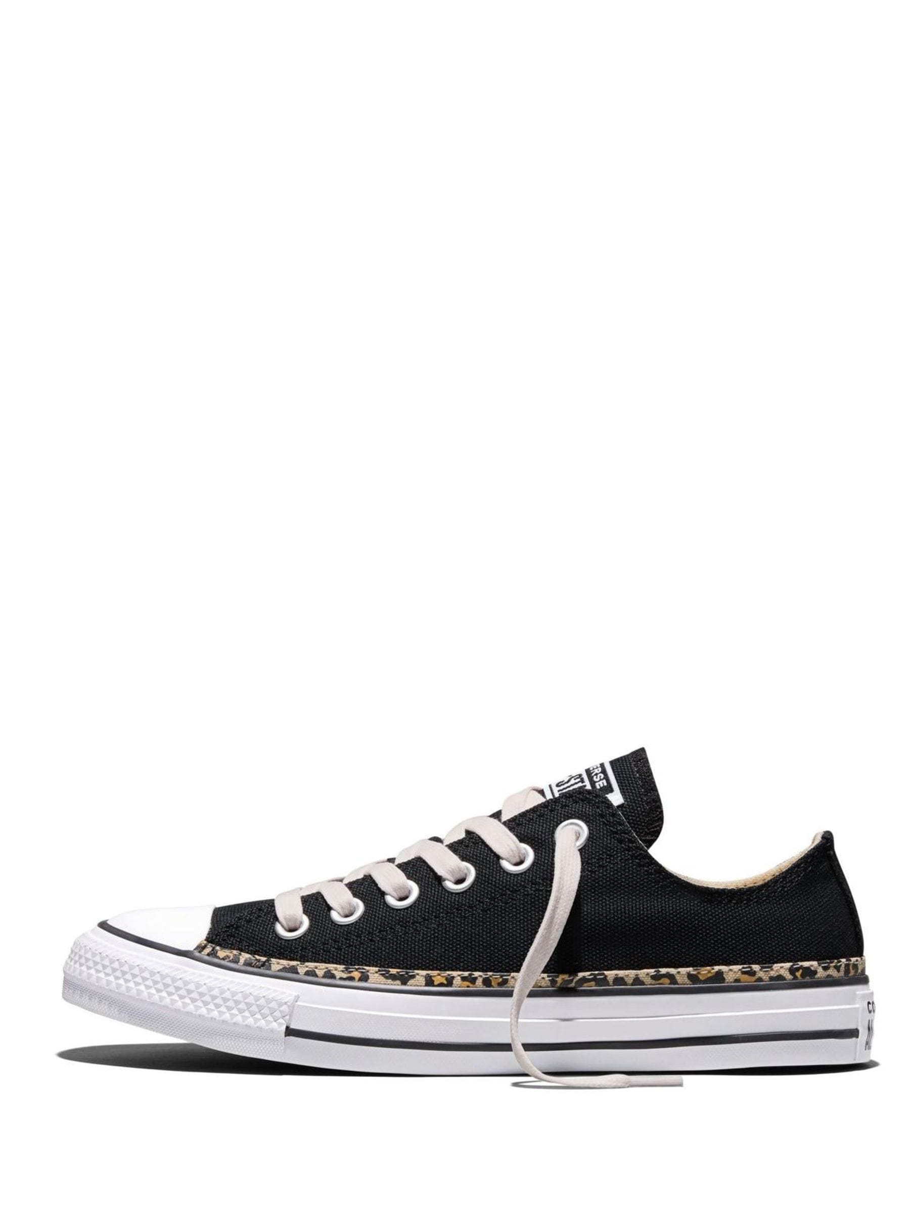Buy Converse Black Leopard Chuck Taylor All Star Trim Low Trainers