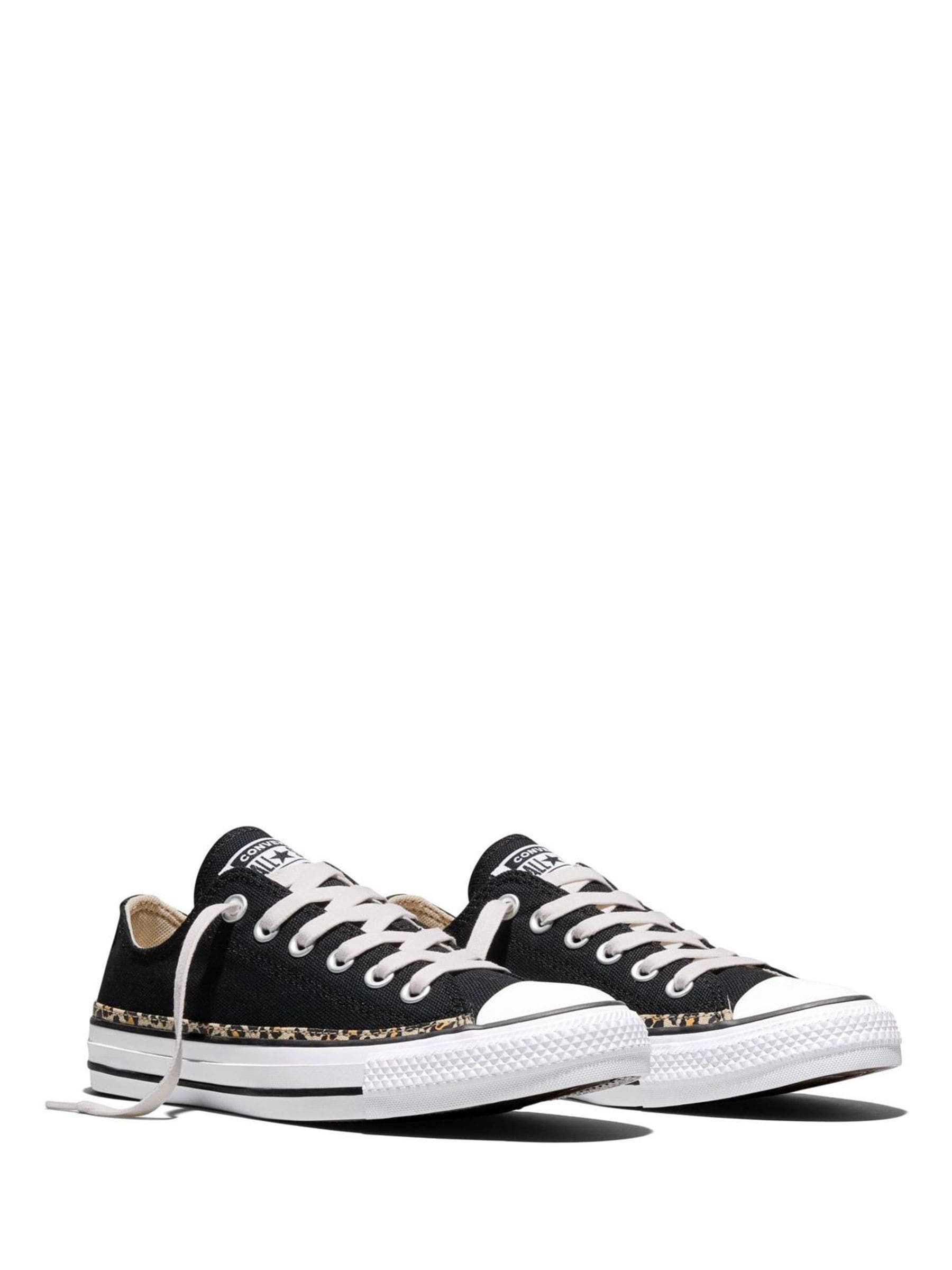 Buy Converse Black Leopard Chuck Taylor All Star Trim Low Trainers