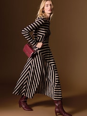 Phase Eight Black Mia Stripe Dress - Image 1 of 7