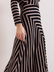 Phase Eight Black Mia Stripe Dress - Image 6 of 7